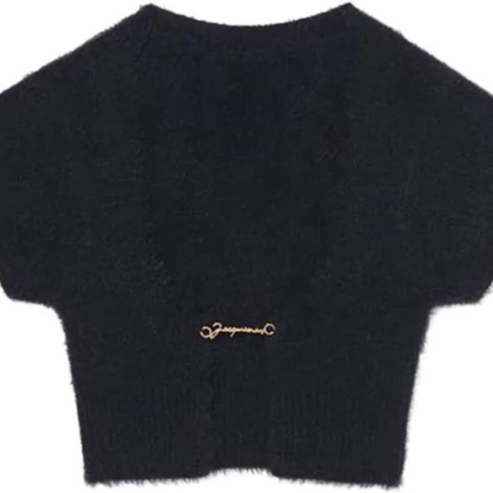 JACQUEMUS Black La Maille Neve Cropped Cardigan